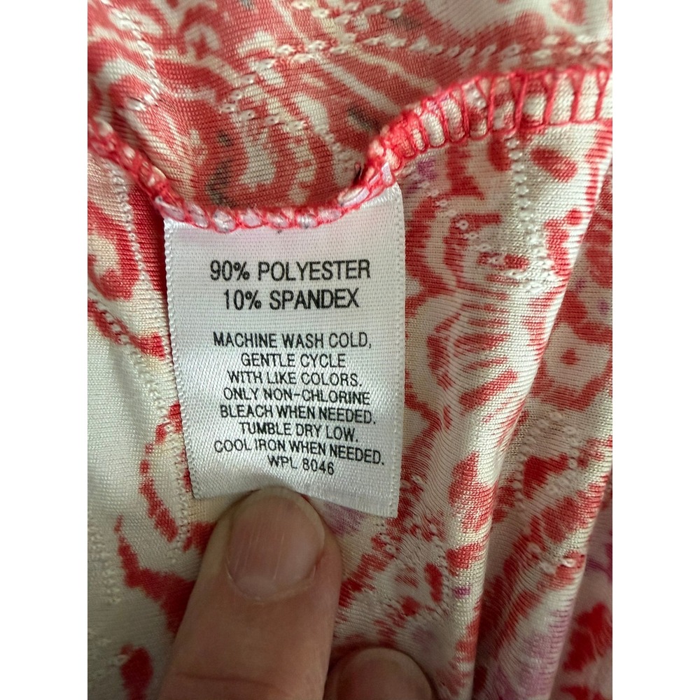 JM Collection Woman Red Paisley 3/4 Sleeve Scoop Neck Top Blouse 1X - Picture 10 of 10